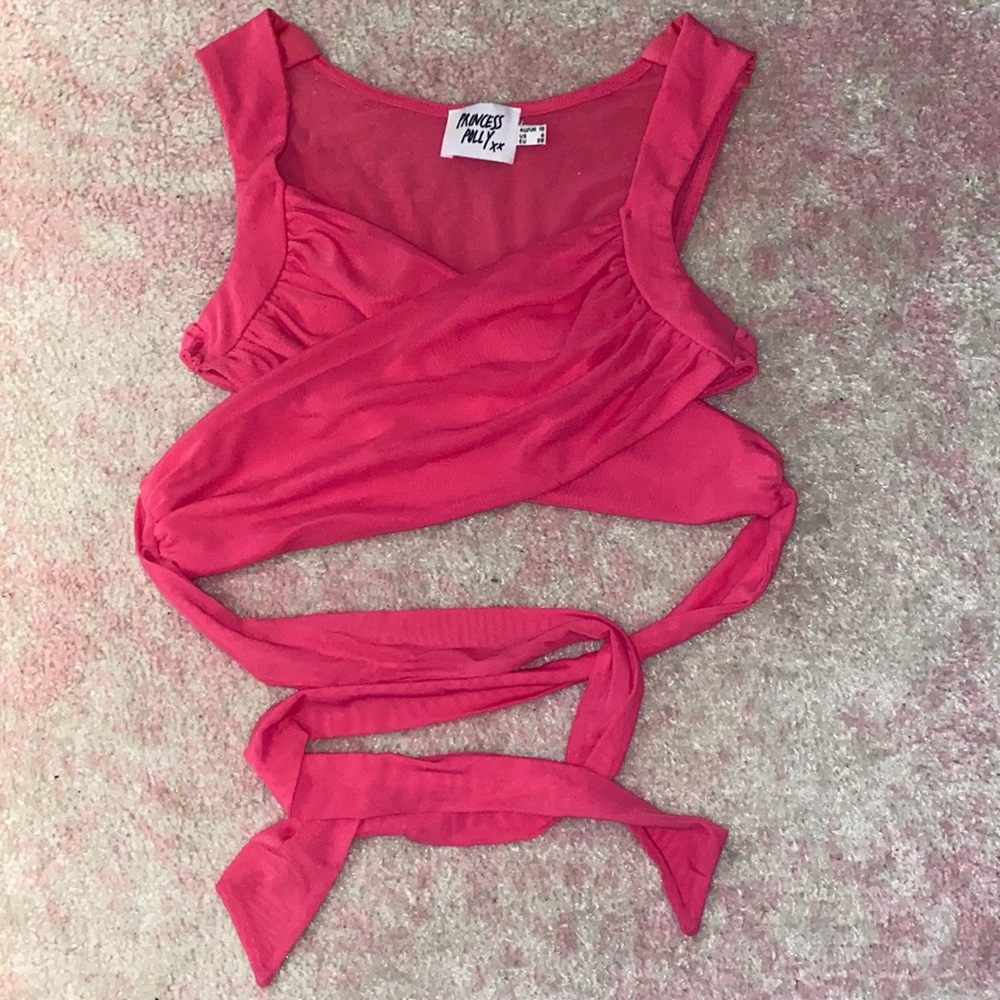 Pink tie shirt